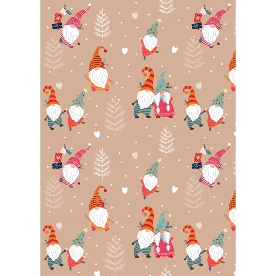 image 1 of Pack of 4 4m Cute Christmas Design Kids Gift Wrap Rolls