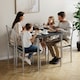 image 5 of Vida Designs Roslyn 4 Seater Dining Set 3 Piece Table & Bench Set, Black