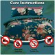image 3 of VELVETIO Flora Printed Duvet Cover Set Reversible Polycotton Easy Care Beddings Blue | Teal | King
