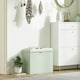 image 8 of HOMCOM Shoe Storage Bench with Cushion and Flip-Drawer Green