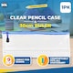 image 3 of Clear Pencil Case with 30cm Ruler – Large Transparent Durable Case for Exams, School Supplies & Organising Pens, Pencils & Tools