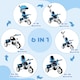 image 3 of HOMCOM 6 in 1 Kids Trike, Stroller with Parent Handle, Blue | Blue | Blue