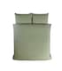 image 3 of Seersucker Polycotton Luxury Duvet Cover Set with Pillowcase | Green | Double | 1