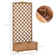 image 5 of Outsunny Garden Wooden Planter Box with Trellis Flower Raised Bed