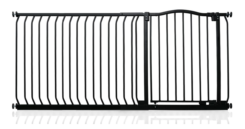 image 1 of Safetots Curved Top Safety Gate, 171cm - 180cm, Matt Black, Pressure Fit Stair Gate, Baby Gate for Doors Hallways and Spaces, Safety Barrier, Easy Installation