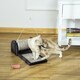 image 6 of PawHut Cat Scratcher Sisal Board with Roller Feather Toy, Grey
