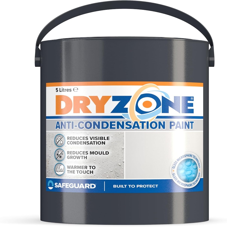 image 1 of Dryzone Anti Condensation Paint (5L White, Matt Finish) Thermal Paint that helps prevent mould & fungal growth on Internal Walls
