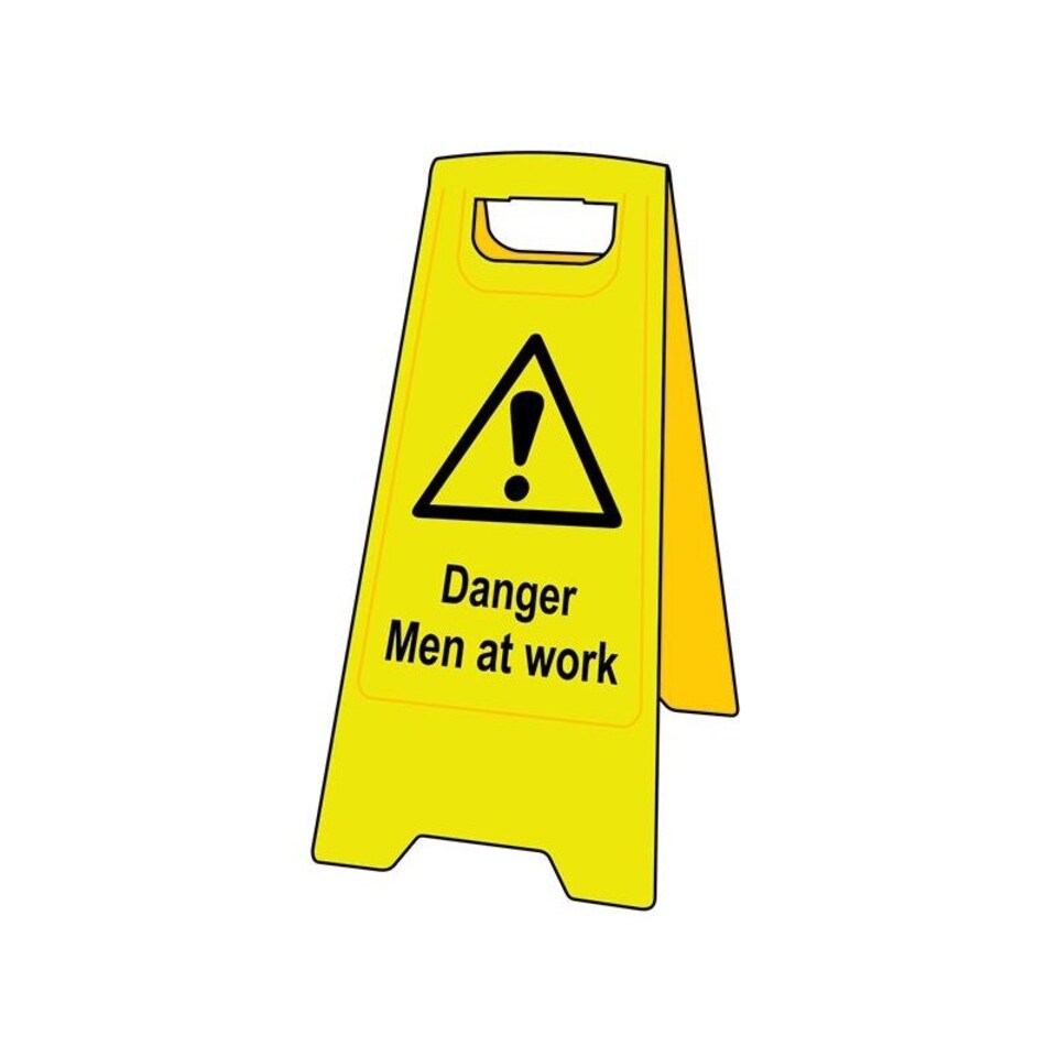 Scan Danger Men At Work - Heavy Duty 'a' Board - Multi Colour - One Size