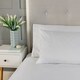 image 2 of Quilted Pillow Protectors 2PK Soft Touch Microfibre Protector Zippered Closing White