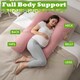 image 4 of Nicola Spring Pregnancy Pillow with Storage Bag - 52 inch | Pink | Pink | One Size