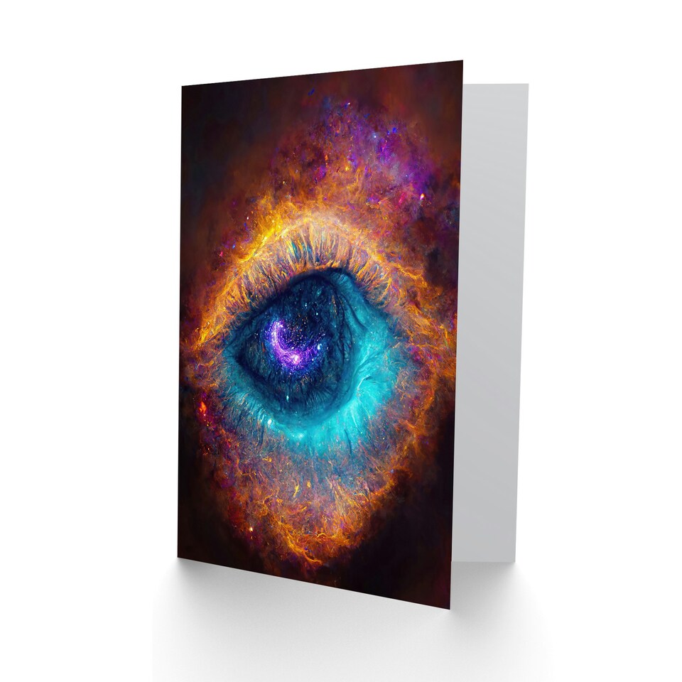image 1 of Eye of God Nebula Universe Space Birthday Card
