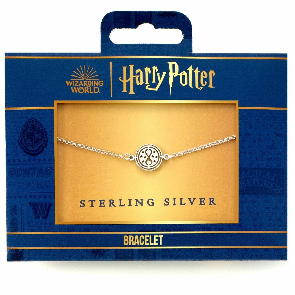 image 1 of Harry Potter Sterling Silver Time Turner Charm Bracelet