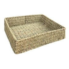 Extra Large Rectangular Seagrass Tray Brown | Brown