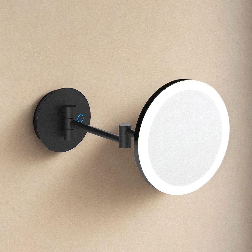 image 1 of COSMIC Mirror, Wall Mounted, X5, LED light, Matt Black, Architect Collection