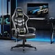 image 2 of Vinsetto Racing Gaming Chair w/ Lumbar Support, Swivel Wheels, Black Grey