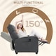 image 5 of HOMCOM Recliner Sofa Chair PU Leather Massage Armcair, Grey