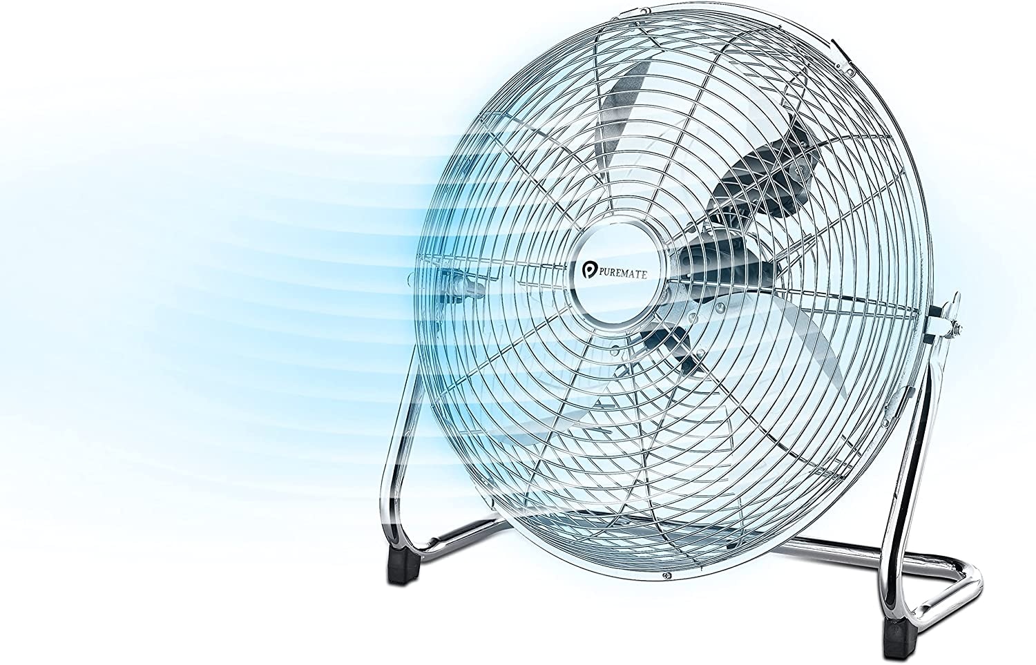 PureMate 14-Inch High-Velocity Chrome Floor Fan