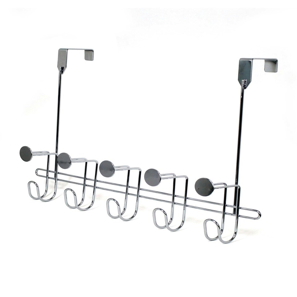 image 1 of Showerdrape Moretti Chrome Over Door Storage Hooks