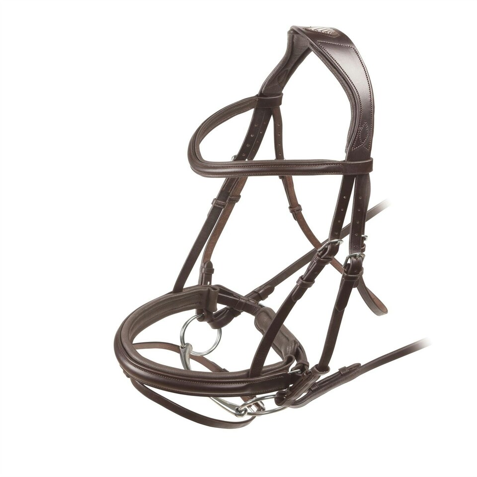image 1 of Shires Velociti Dressage Bridle with Flash Black | Size: Full
Colour: Black