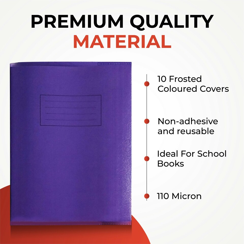 image 1 of Pack of 10 9x7" Assorted Coloured Exercise Books with Coloured Book Covers