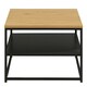 image 2 of Gila Square Coffee Table with Open Shelf in Oak & Black