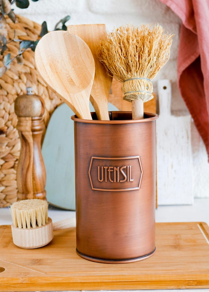 image 1 of Copper Utensil Jar