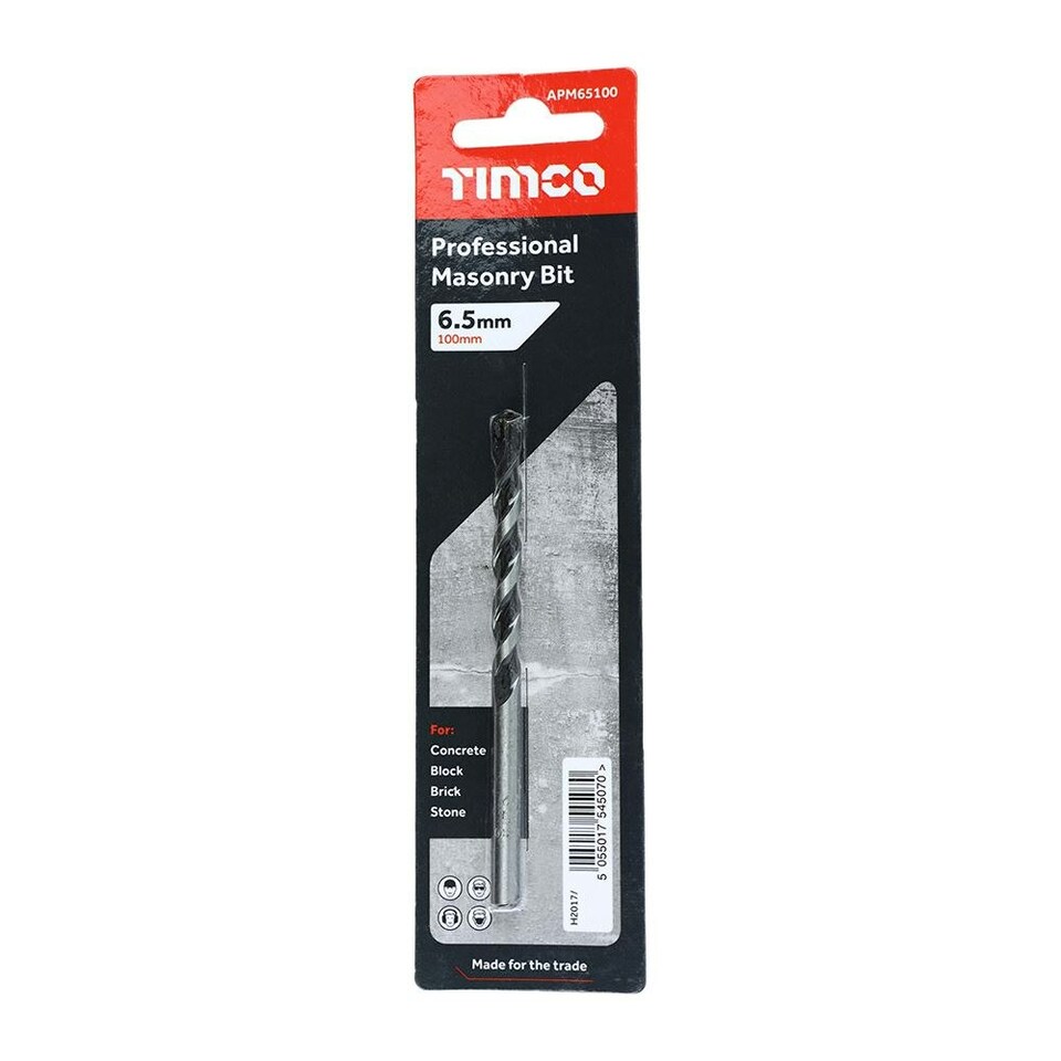 image 1 of Timco - Professional Masonry Bit (Size 6.5 x 100 - 1 Each)