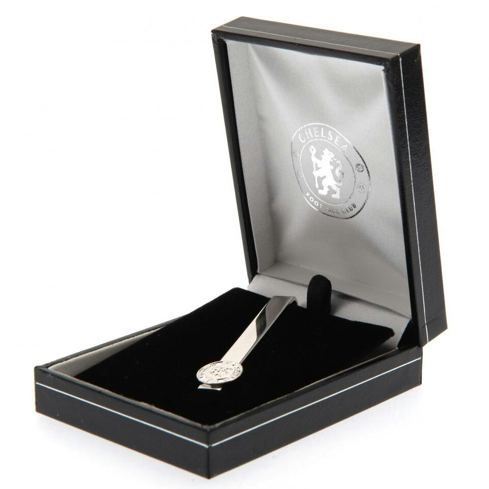 image 1 of Chelsea FC Silver Plated Tie Slide - Silver - One Size