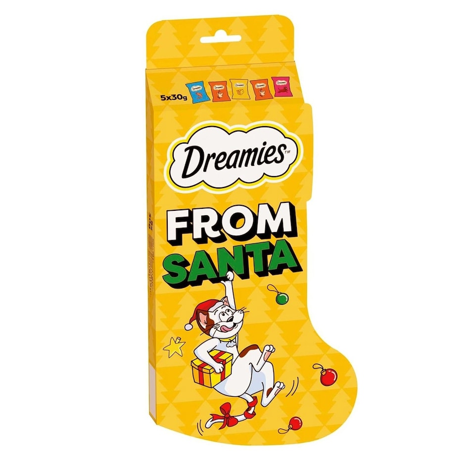 image 1 of 3 x Dreamies Christmas Stocking Cat Treat