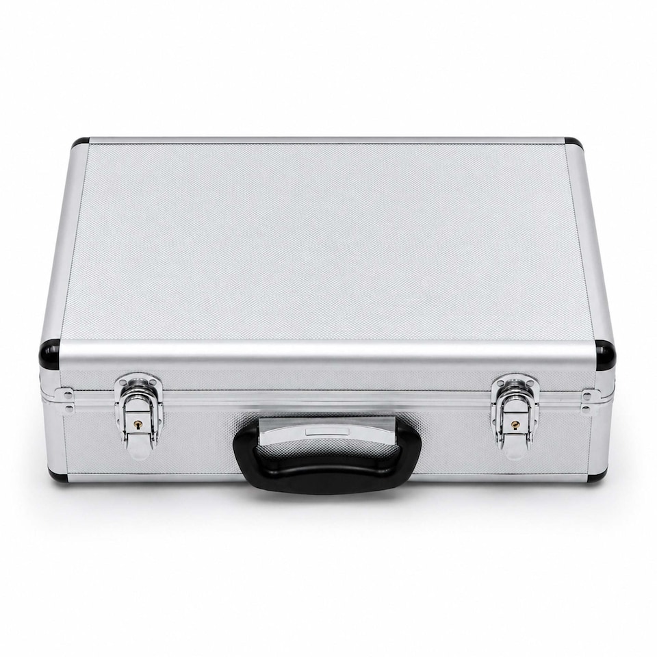 image 1 of Heavy Duty Aluminium Flight Carry Case Storage Lock Box Camera - 40x20x12.5cm | Silver | 1