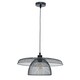 image 2 of First Choice Lighting Set of 2 Cassidy Large Layered Black Mesh Ceiling Pendant Lights Black