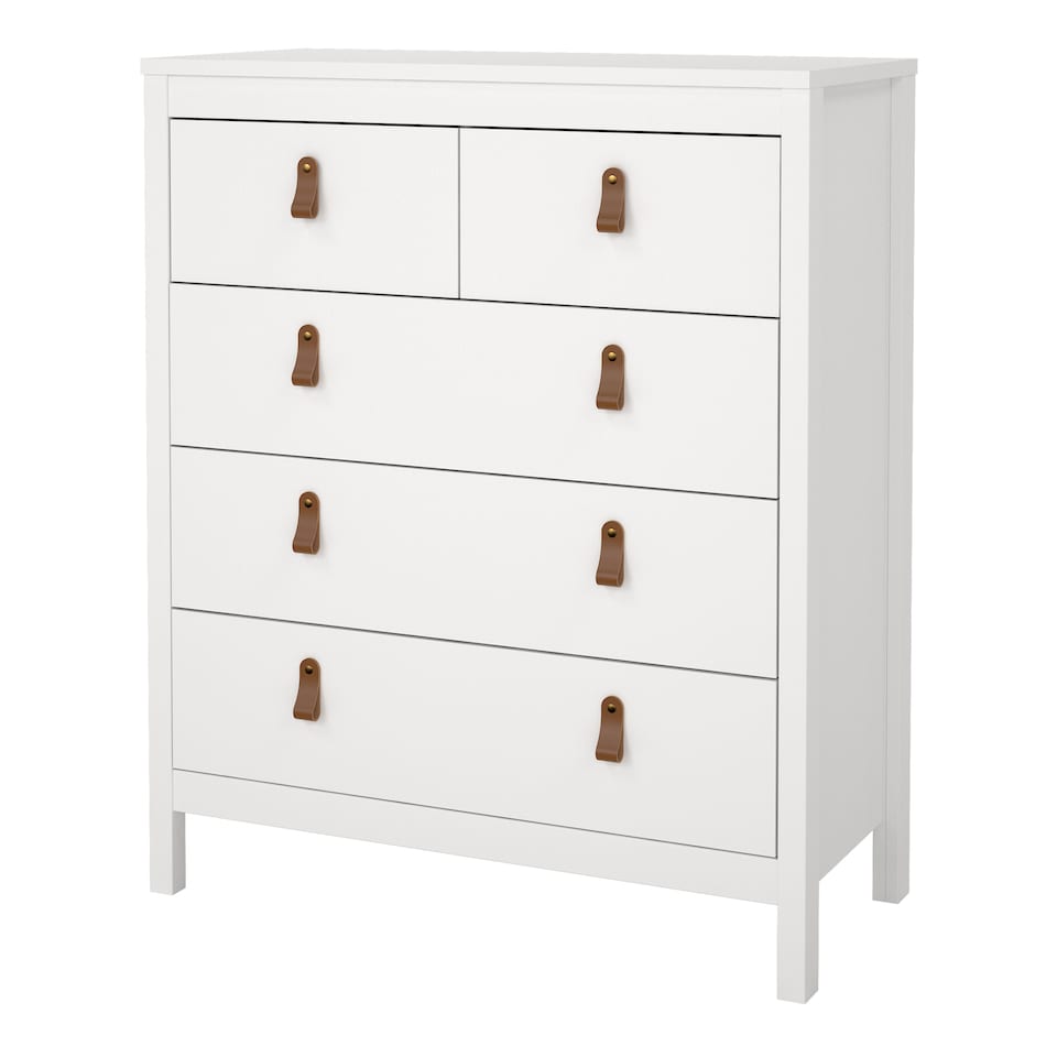 image 1 of Barcelona Chest 3+2 Drawers in White