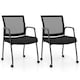 image 1 of COSTWAY 2Pcs Office Chairs Meeting Room Conference Chair Black
