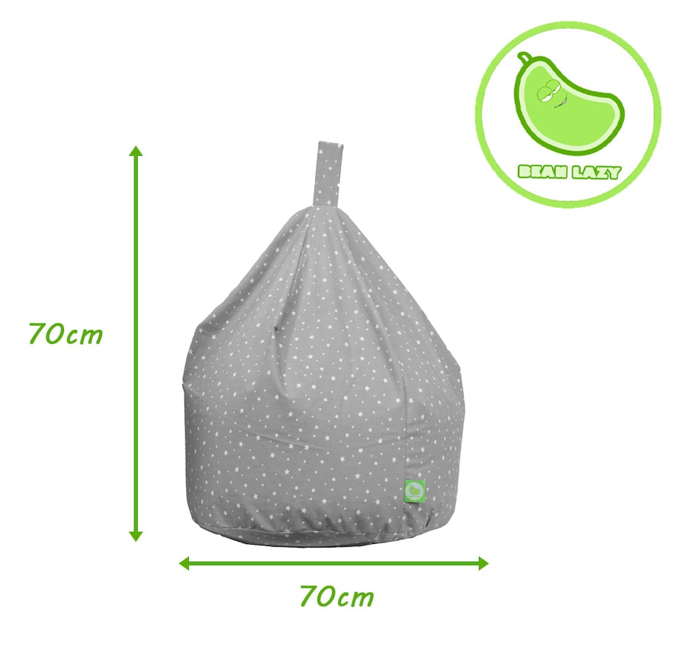 image 1 of Bean Lazy Grey Stars Bean Bag Large Size