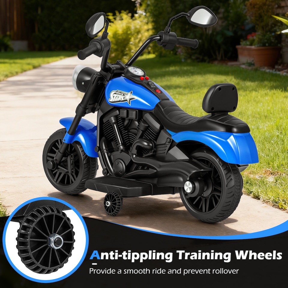 Costway Kids Electric Motorcycle 6V Battery Powered Ride on Toy - Tesco ...