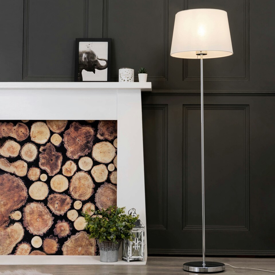 image 1 of BHS Mira Touch Floor Lamp | Cream | Natural | 1