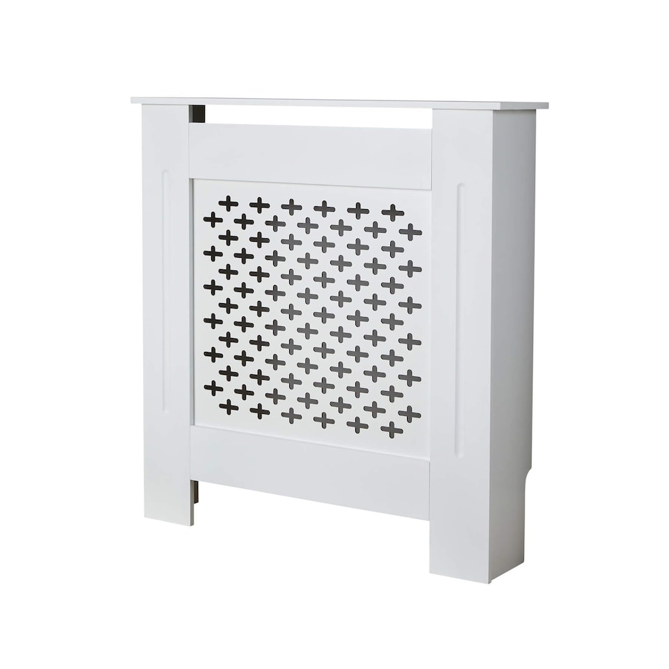 image 1 of Small Radiator Cover MDF Wooden Home Decorative Modern Design | White