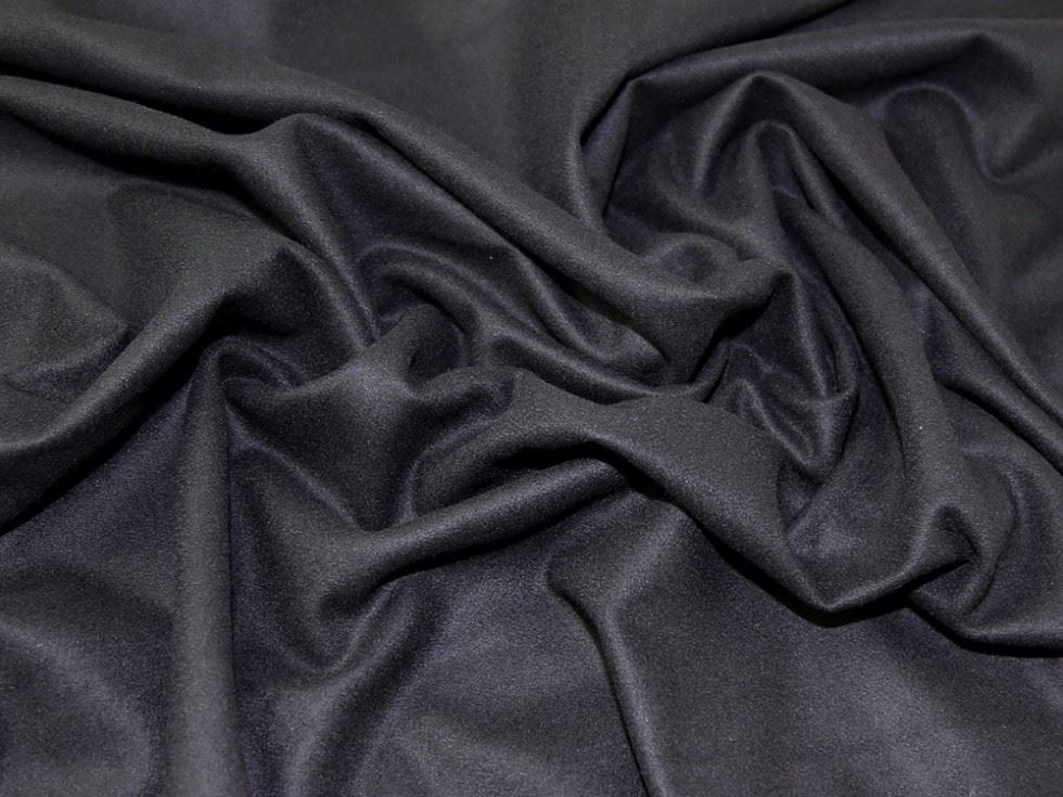 Black Wool Blend Coating Fabric for Dressmaking, 150cm / 59" Wide - per metre