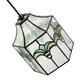 image 3 of Classic Lantern Tiffany Pendant Shade with Clear Water Glass and Emerald Green
