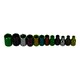 image 5 of 24pc Coloured 1/4" Dr Shallow & Deep Sockets 6 Point Hex Metric 4 - 13mm Rails