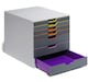 image 6 of Durable VARICOLOR Desktop Organiser 7 Drawer Colour Coded Modular Storage | A4+ | Grey
