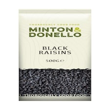 Minton & Donello Black Raisins 6 x 500g