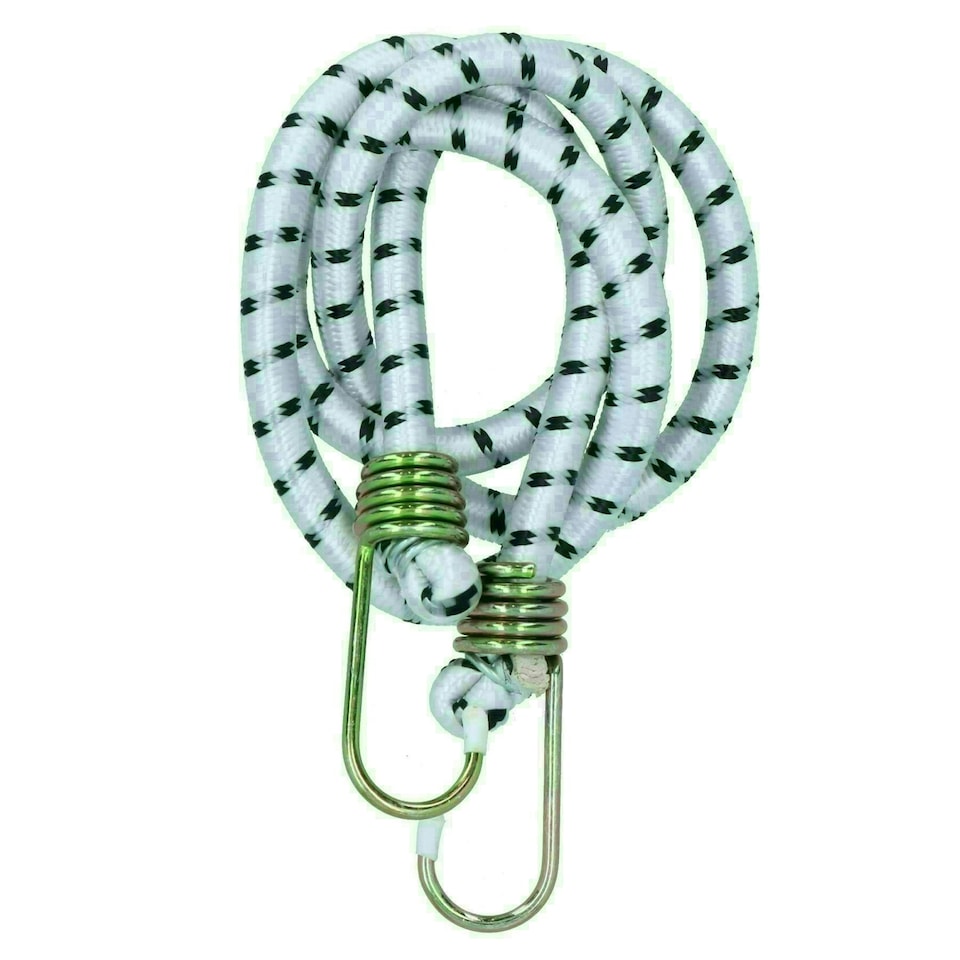 image 1 of Heavy Duty Bungee Cords Fasteners Tie Downs Strap Fastening with Metal Hooks 1pk