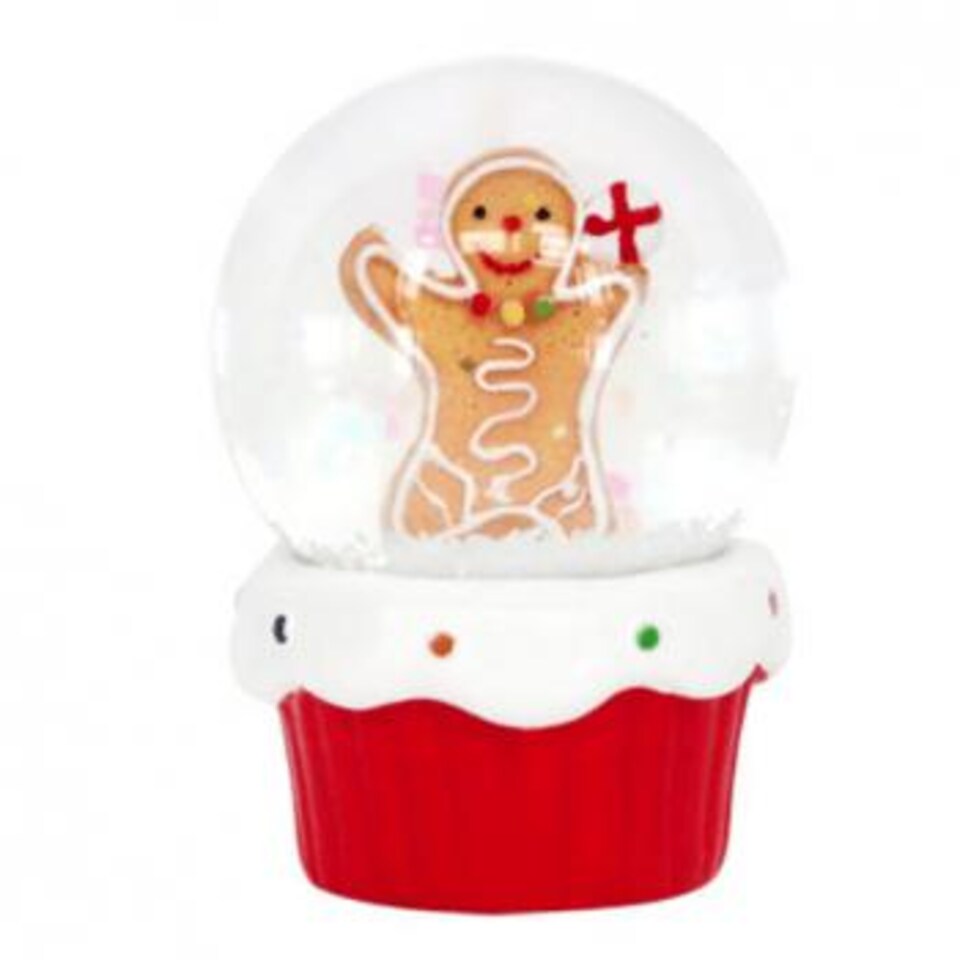 Gisela Graham Christmas Gingerbread Man Miniature Snow Globe