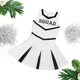 image 2 of White Cheerleader Fancy Dress Costume White | L