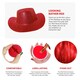image 2 of Red Nose, Glitter Cowboy Hat, Bob Wig & Face Paint Red | One Size