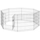 image 1 of PawHut 24" Pet Dog Playpen, Puppy Cage, Eight-Panel Metal Fence, Run, Garden