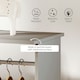 image 4 of HOMCOM Mobile Double Open Wardrobe w/ Clothes Hanging Rail Grey
