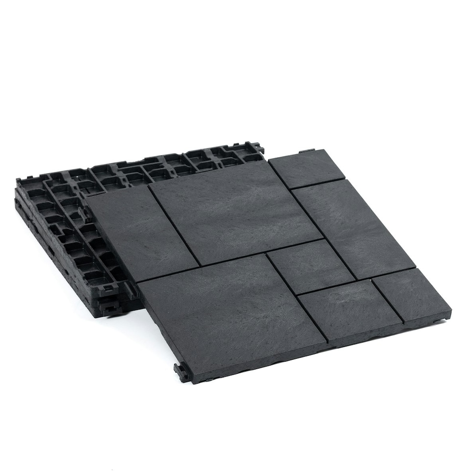 image 1 of Pallet Offer - Mosaic Composite Interlocking Decking Tiles - 630pcs Grey | Dark Grey | 630pcs