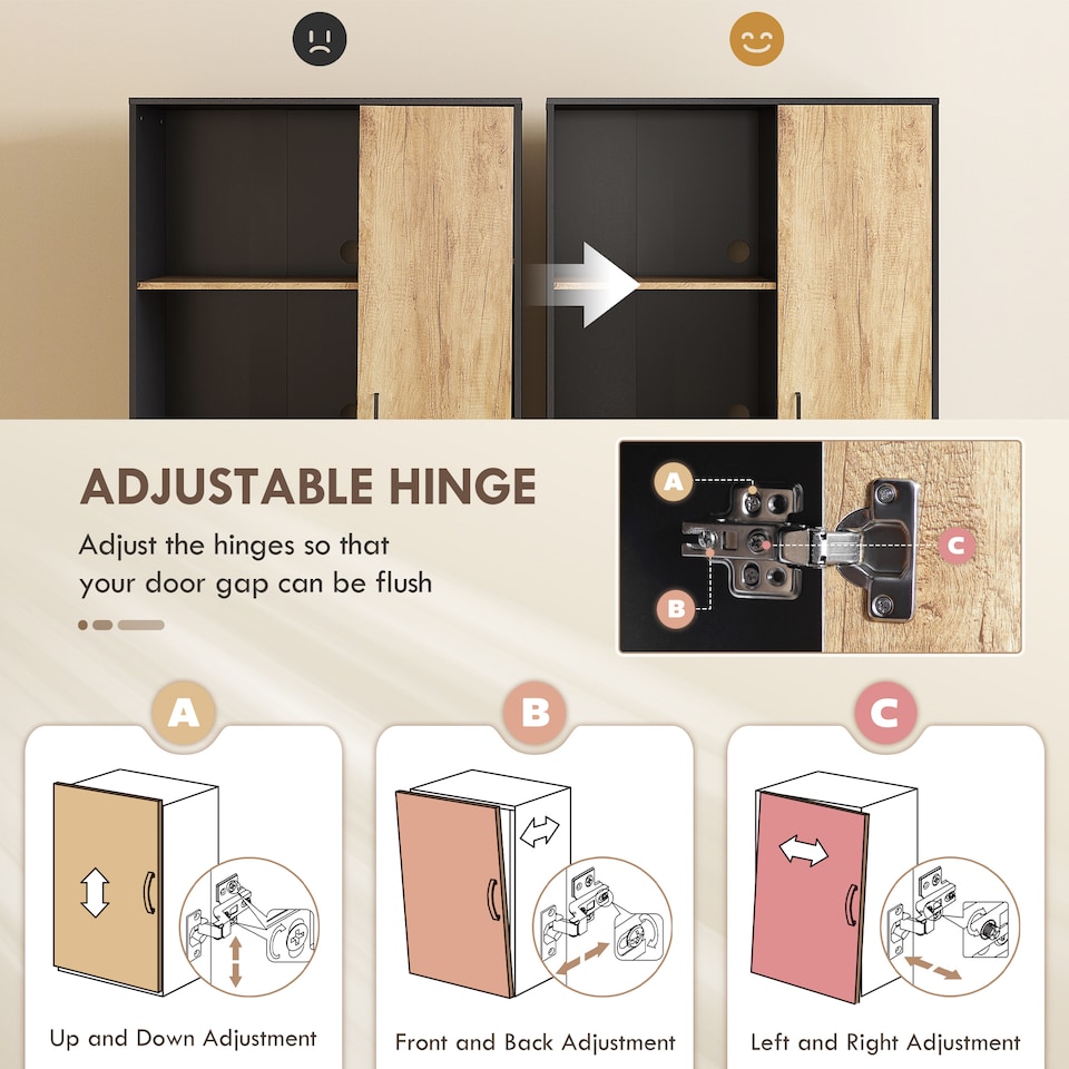 image 1 of HOMCOM 160cm Tall Kitchen Cupboard, Kitchen Pantry Sideboard with 2 Open Shelves, 2 Drawers, Adjustable Shelves and Soft Close Door, Storage Cabinet for Living Room, Dinning Room, Natural Wood Finish